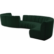 Meridian Furniture Infinity Green Boucle Fabric 8pc. Modular Sectional