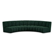Meridian Furniture Infinity Green Boucle Fabric 4pc. Modular Sectional