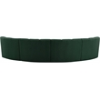 Meridian Furniture Infinity Green Boucle Fabric 4pc. Modular Sectional
