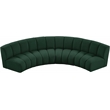 Meridian Furniture Infinity Green Boucle Fabric 4pc. Modular Sectional