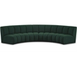 Meridian Furniture Infinity Green Boucle Fabric 4pc. Modular Sectional
