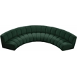 Meridian Furniture Infinity Green Boucle Fabric 5pc. Modular Sectional