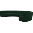 Meridian Furniture Infinity Green Boucle Fabric 7pc. Modular Sectional