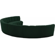 Meridian Furniture Infinity Green Boucle Fabric 7pc. Modular Sectional