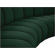 Meridian Furniture Infinity Green Boucle Fabric 7pc. Modular Sectional