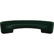 Meridian Furniture Infinity Green Boucle Fabric 9pc. Modular Sectional
