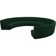 Meridian Furniture Infinity Green Boucle Fabric 9pc. Modular Sectional