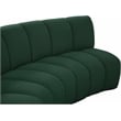 Meridian Furniture Infinity Green Boucle Fabric 9pc. Modular Sectional