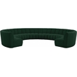 Meridian Furniture Infinity Green Boucle Fabric 10pc. Modular Sectional