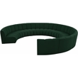 Meridian Furniture Infinity Green Boucle Fabric 10pc. Modular Sectional