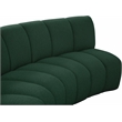 Meridian Furniture Infinity Green Boucle Fabric 10pc. Modular Sectional
