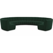 Meridian Furniture Infinity Green Boucle Fabric 10pc. Modular Sectional