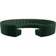 Meridian Furniture Infinity Green Boucle Fabric 11pc. Modular Sectional