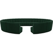 Meridian Furniture Infinity Green Boucle Fabric 12pc. Modular Sectional