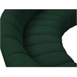 Meridian Furniture Infinity Green Boucle Fabric 12pc. Modular Sectional