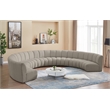 Meridian Furniture Infinity Brown Boucle Fabric 8pc. Modular Sectional