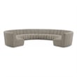 Meridian Furniture Infinity Brown Boucle Fabric 10pc. Modular Sectional