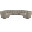 Meridian Furniture Infinity Brown Boucle Fabric 10pc. Modular Sectional