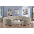 Meridian Furniture Infinity Brown Boucle Fabric 11pc. Modular Sectional
