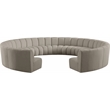 Meridian Furniture Infinity Brown Boucle Fabric 11pc. Modular Sectional
