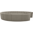 Meridian Furniture Infinity Brown Boucle Fabric 11pc. Modular Sectional
