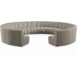 Meridian Furniture Infinity Brown Boucle Fabric 11pc. Modular Sectional