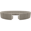 Meridian Furniture Infinity Brown Boucle Fabric 12pc. Modular Sectional