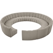 Meridian Furniture Infinity Brown Boucle Fabric 12pc. Modular Sectional