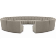 Meridian Furniture Infinity Brown Boucle Fabric 12pc. Modular Sectional