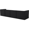 Meridian Furniture Tuft Black Velvet Modular Sofa