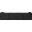 Meridian Furniture Tuft Black Velvet Modular Sofa