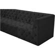 Meridian Furniture Tuft Black Velvet Modular Sofa