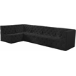 Meridian Furniture Tuft Black Velvet Modular Sectional