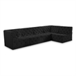 Meridian Furniture Tuft Black Velvet Modular Sectional
