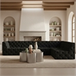 Meridian Furniture Tuft Black Velvet Modular Sectional