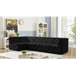 Meridian Furniture Tuft Black Velvet Modular Sectional