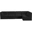 Meridian Furniture Tuft Black Velvet Modular Sectional