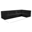 Meridian Furniture Tuft Black Velvet Modular Sectional