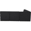Meridian Furniture Tuft Black Velvet Modular Sectional