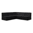 Meridian Furniture Tuft Black Velvet Modular Sectional