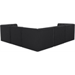 Meridian Furniture Tuft Black Velvet Modular Sectional