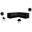 Meridian Furniture Tuft Black Velvet Modular Sectional