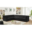 Meridian Furniture Tuft Black Velvet Modular Sectional