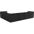 Meridian Furniture Tuft Black Velvet Modular Sectional