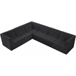 Meridian Furniture Tuft Black Velvet Modular Sectional