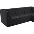 Meridian Furniture Tuft Black Velvet Modular Sectional