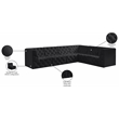 Meridian Furniture Tuft Black Velvet Modular Sectional