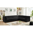 Meridian Furniture Tuft Black Velvet Modular Sectional