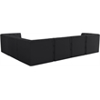 Meridian Furniture Tuft Black Velvet Modular Sectional