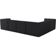 Meridian Furniture Tuft Black Velvet Modular Sectional